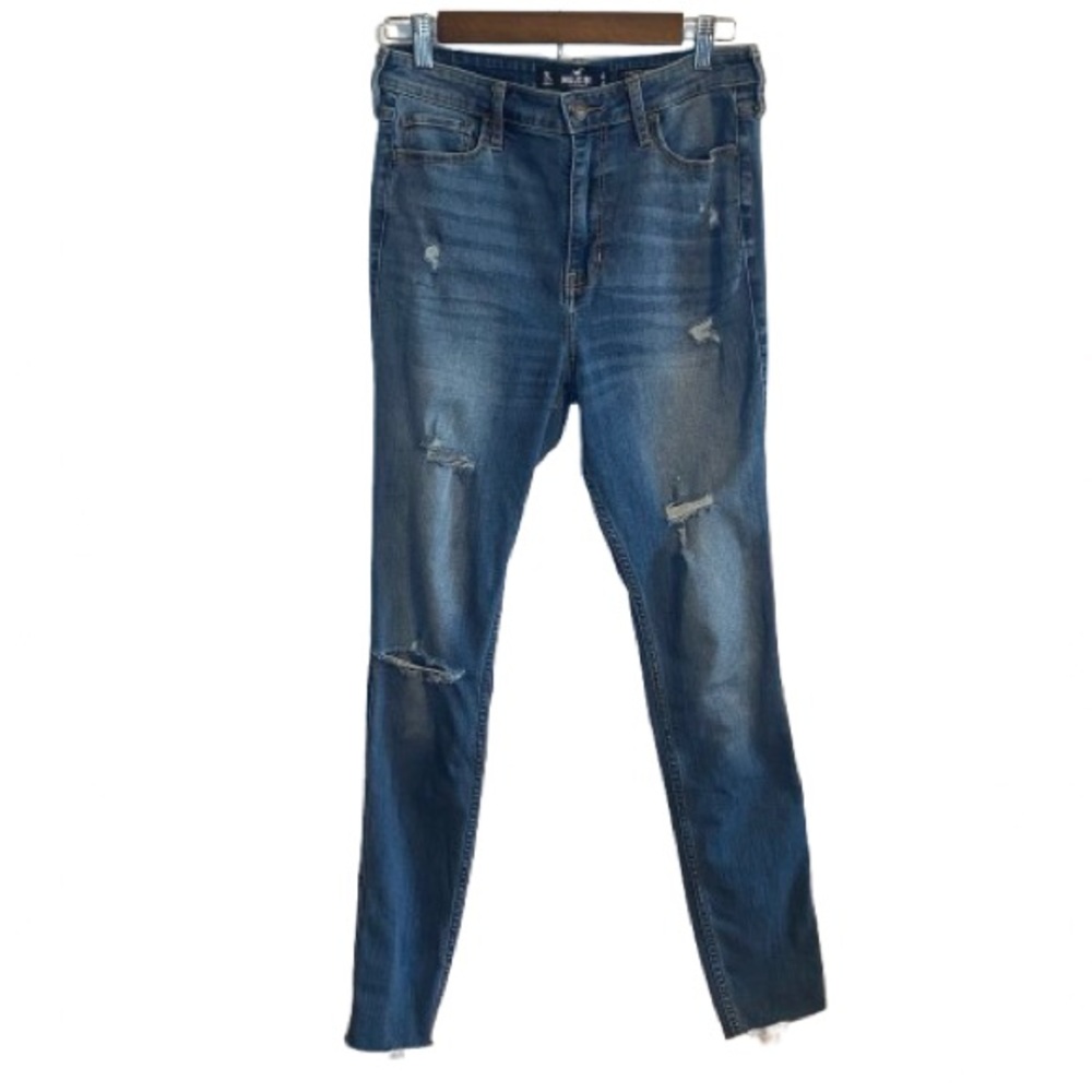 Women's Hollister Blue Distressed Ripped Jeans